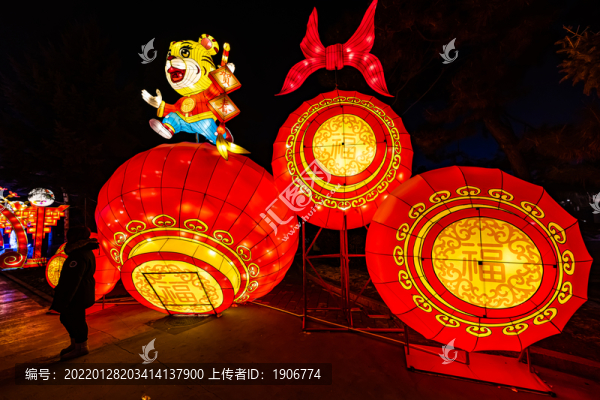 長(zhǎng)春南湖公園冰雪燈光展夜景