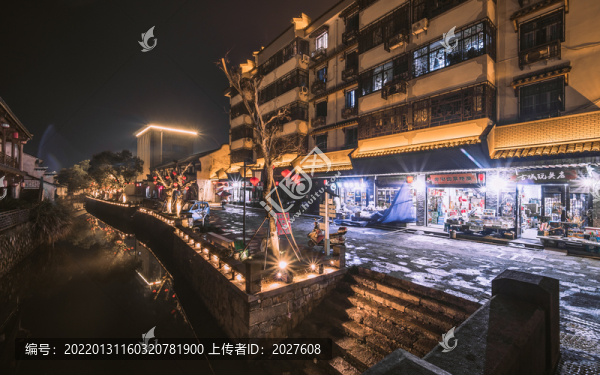 紹興市上虞區(qū)豐惠古鎮(zhèn)夜景