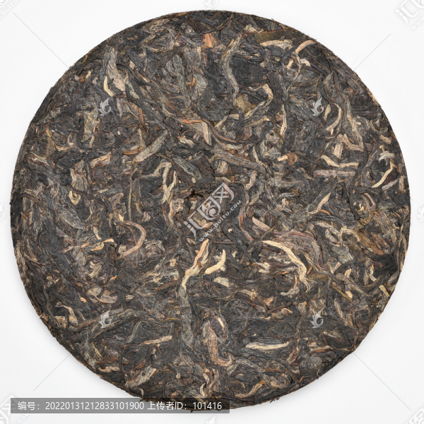 云南普洱茶葉餅生熟茶白底圖