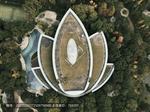 航拍杭州建筑交通