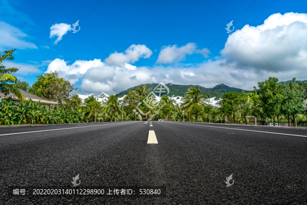 柏油馬路和城市景觀