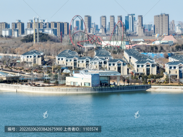 航拍東營(yíng)廣饒孫武湖
