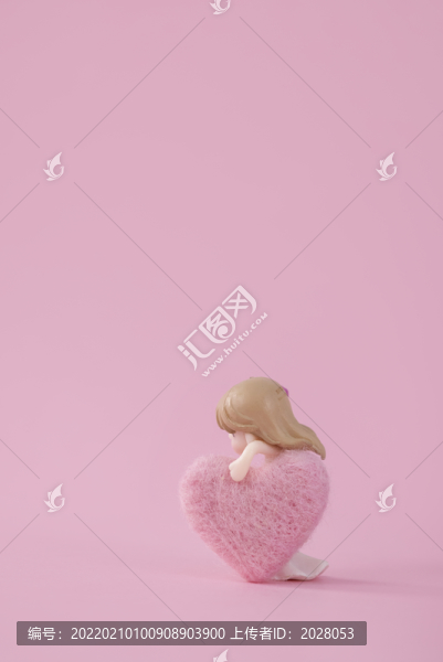 新娘背影情人節(jié)粉色背景