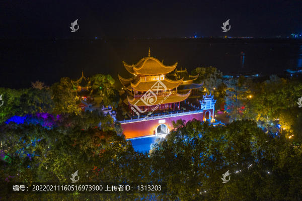 航拍湖南岳陽(yáng)岳陽(yáng)樓景區(qū)