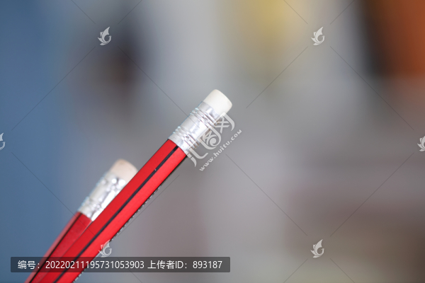 鉛筆頂端橡皮部分特寫