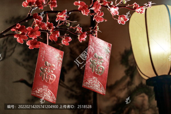 春節(jié)喜慶紅包紅背景