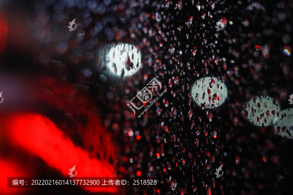 藍(lán)色水面氣泡水珠雨水背景
