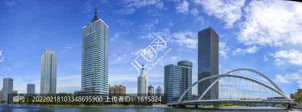 天津海河全景大畫幅