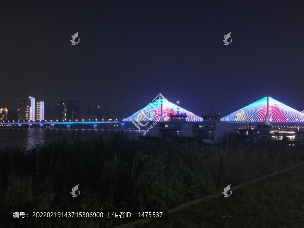 武漢長江二橋夜景