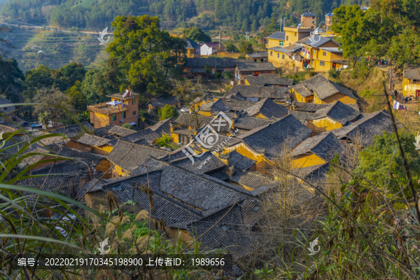 麗水松陽紅泥古村楊家堂全景