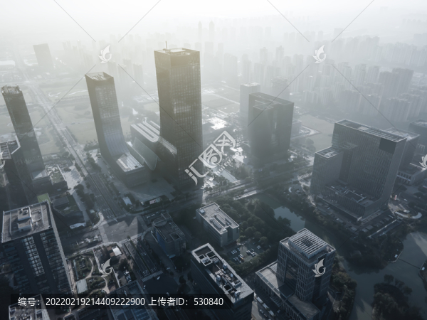 航拍蘇州現(xiàn)代建筑