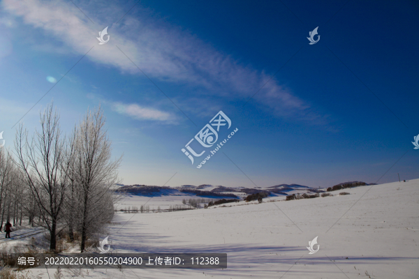 東北冬景雪景藍(lán)天山川