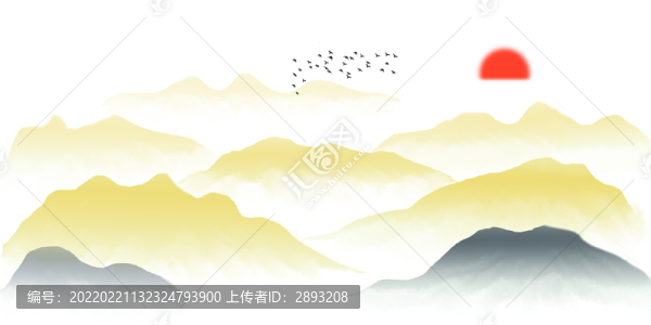 抽象水墨山水畫