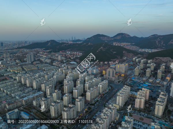 航拍濟南都市風光