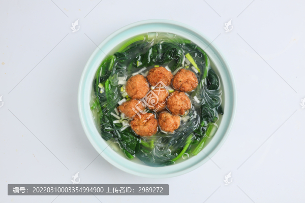 菠菜肉丸粉絲煲