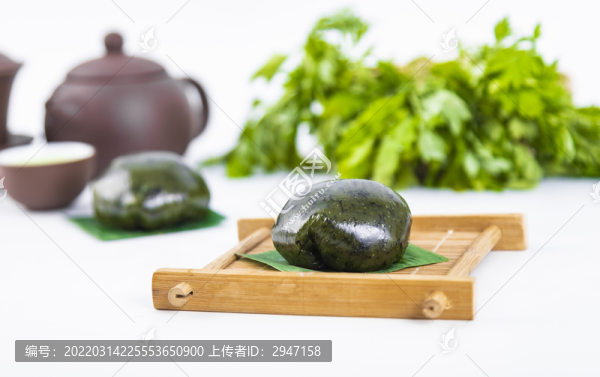 清明節(jié)美食青團(tuán)白底圖