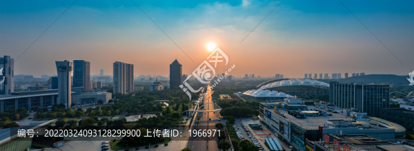江陰市城市黃昏風光
