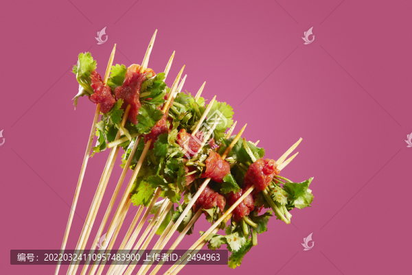 香菜牛肉串串