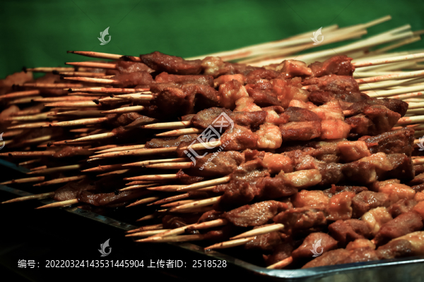 美食燒烤烤串羊肉串夜宵小吃