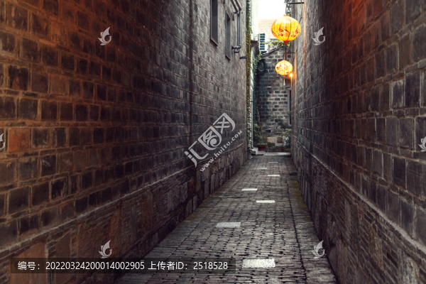 古鎮(zhèn)建筑園林設(shè)計(jì)小巷墻壁