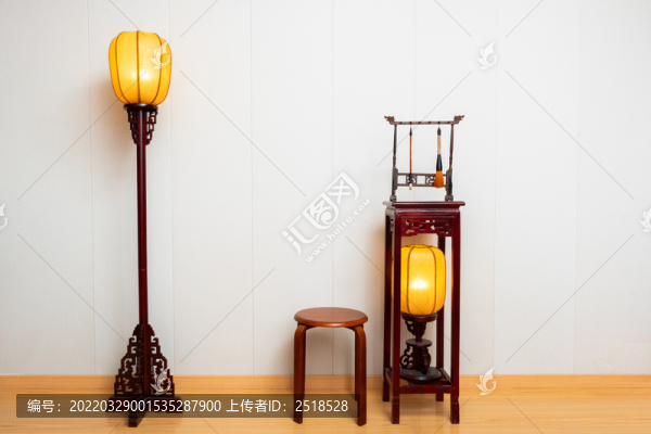 古風(fēng)中國風(fēng)家居擺設(shè)桌椅燈光