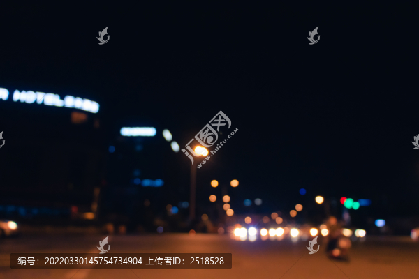 光斑夜景燈光虛化大光圈背景