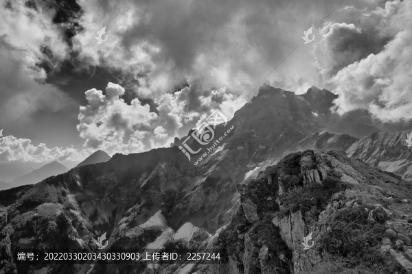 雪山高原與高山丘壑
