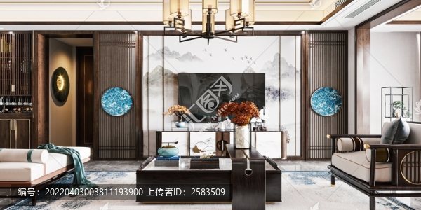 中式電視背景