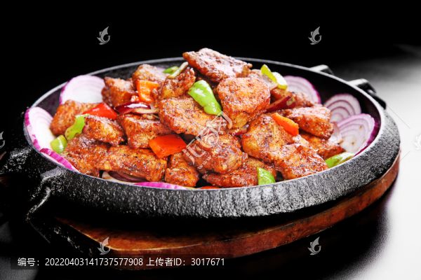 鐵板三文魚骨