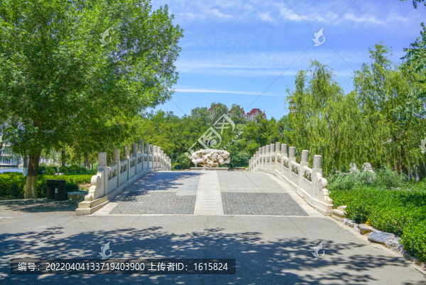 中式園林景觀漢白玉石橋