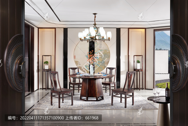 中式實木家具餐臺椅