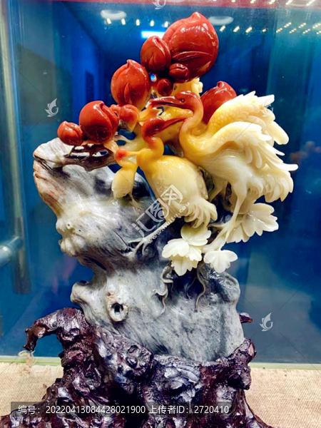 玉雕仙鶴