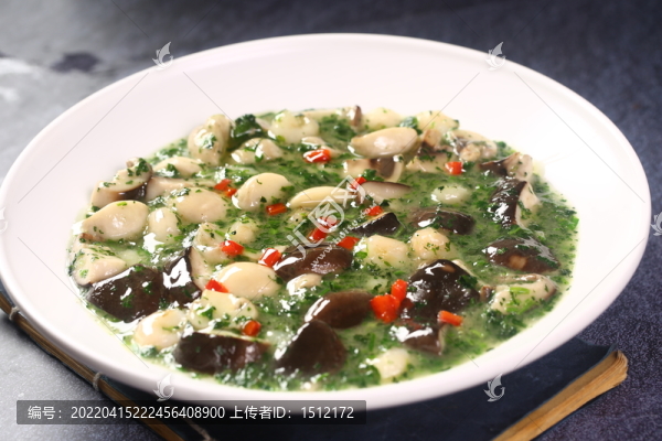 薺菜蝦仁燴雙菇