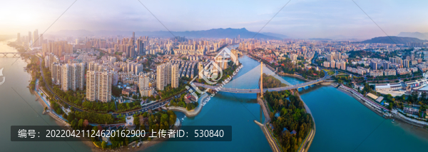 航拍福州城市景觀大畫(huà)幅