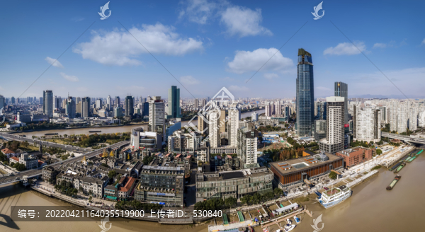 航拍寧波老城風(fēng)光全景