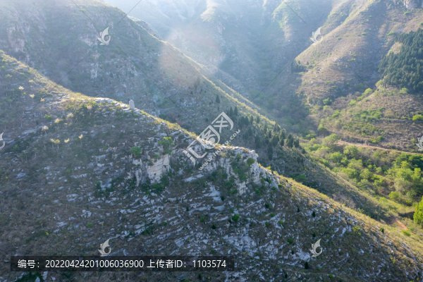 航拍濟南小嶺盤山路