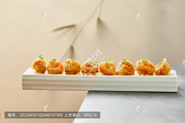 蔥香大蝦球