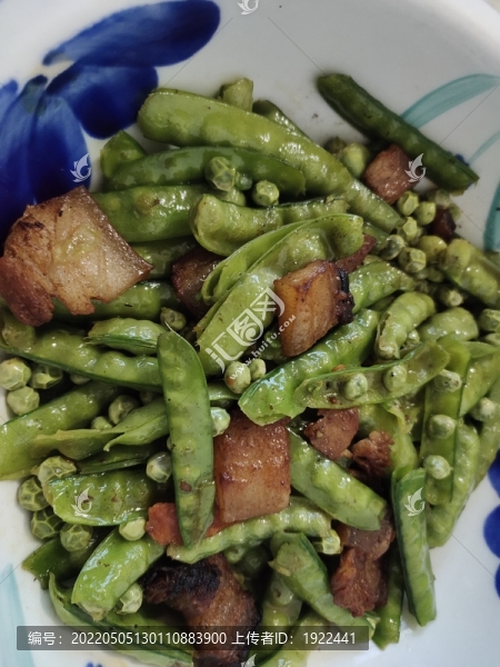 青豌豆炒肉