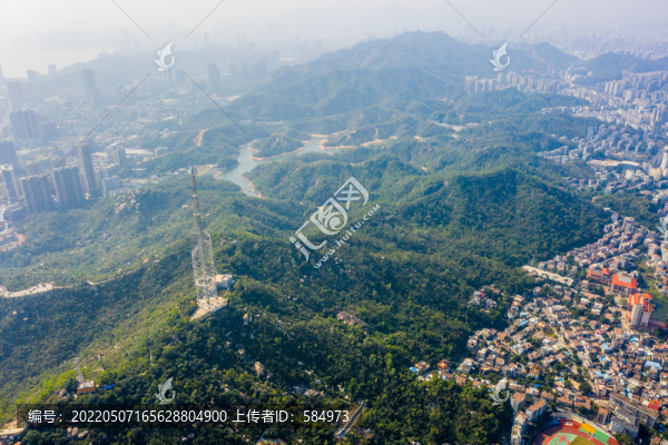 航拍廣東珠海香洲區(qū)街景