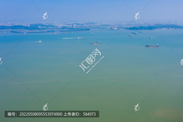 航拍廣州南沙區(qū)珠江入?？? title=
