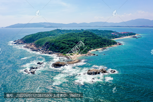 航拍海南三亞蜈支洲島旅游區(qū)