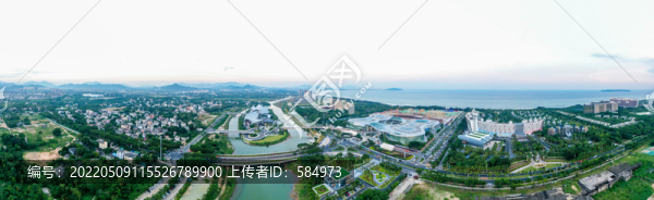 航拍海南三亞國際免稅城