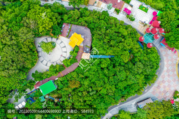 航拍海南三亞鹿回頭風(fēng)景區(qū)