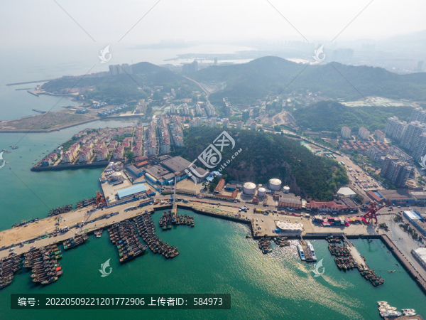 航拍青島西海岸新區(qū)沿海風(fēng)光