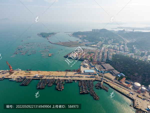 航拍青島西海岸新區(qū)沿海風(fēng)光