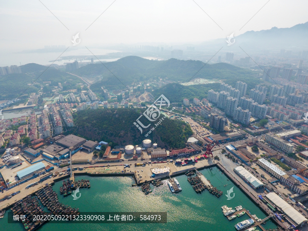 航拍青島西海岸新區(qū)沿海風(fēng)光