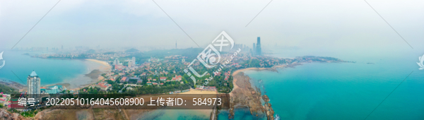航拍山東青島八大關(guān)景區(qū)