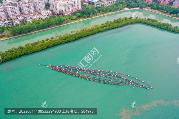 航拍廈門(mén)筼筜外湖