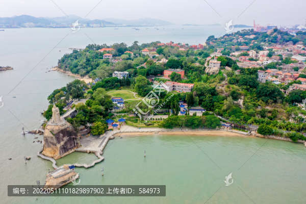 航拍福建廈門鼓浪嶼風(fēng)景名勝區(qū)