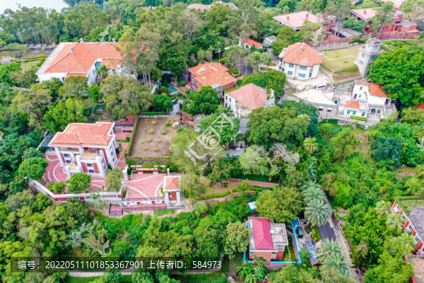 航拍福建廈門鼓浪嶼風景名勝區(qū)